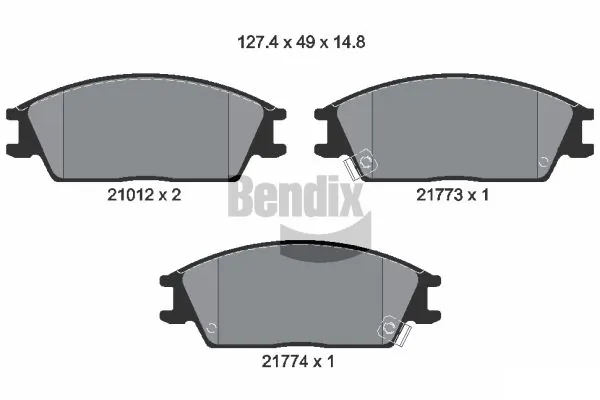 BENDIX Braking fékbetétkészlet, tárcsafék - BPD1303 - TothCarparts