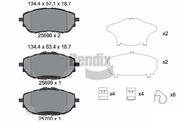BENDIX Braking fékbetétkészlet, tárcsafék - BPD1310 - TothCarparts