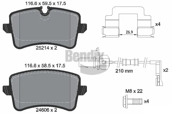 BENDIX Braking fékbetétkészlet, tárcsafék - BPD1321 - TothCarparts