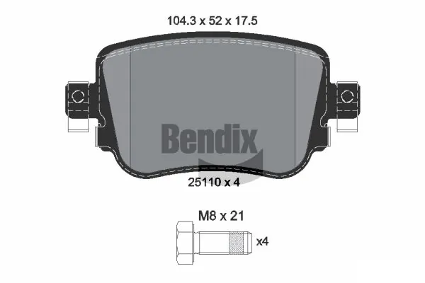 BENDIX Braking fékbetétkészlet, tárcsafék - BPD1325 - TothCarparts
