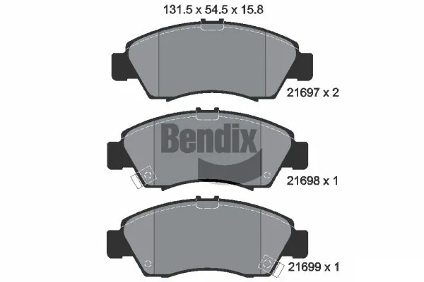 BENDIX Braking fékbetétkészlet, tárcsafék - BPD1327 - TothCarparts