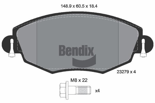 BENDIX Braking fékbetétkészlet, tárcsafék - BPD1342 - TothCarparts