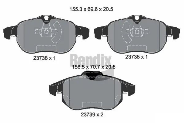 BENDIX Braking fékbetétkészlet, tárcsafék - BPD1357 - TothCarparts