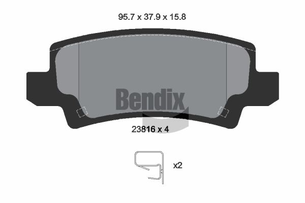BENDIX Braking fékbetétkészlet, tárcsafék - BPD1370 - TothCarparts