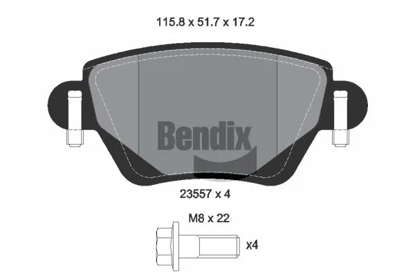 BENDIX Braking fékbetétkészlet, tárcsafék - BPD1371 - TothCarparts