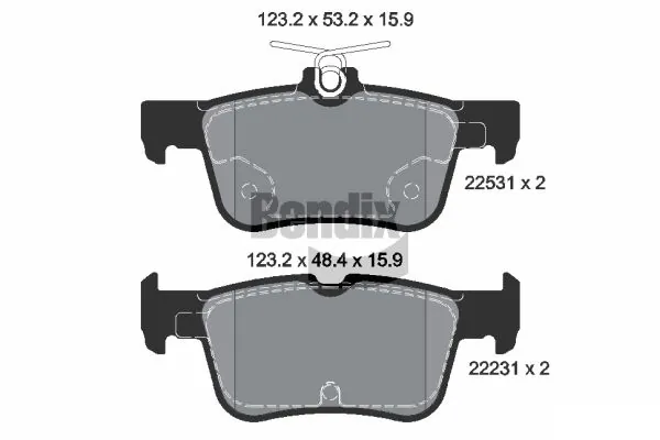 BENDIX Braking fékbetétkészlet, tárcsafék - BPD1373 - TothCarparts
