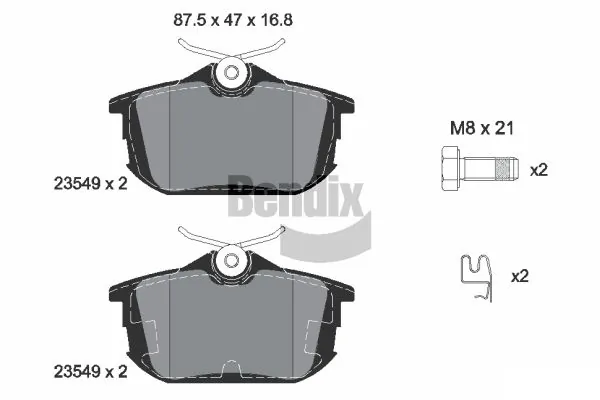 BENDIX Braking fékbetétkészlet, tárcsafék - BPD1395 - TothCarparts