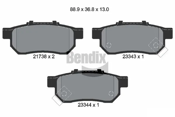 BENDIX Braking fékbetétkészlet, tárcsafék - BPD1406 - TothCarparts