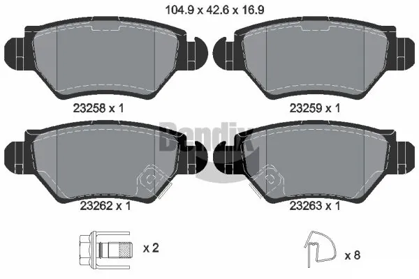 BENDIX Braking fékbetétkészlet, tárcsafék - BPD1418 - TothCarparts