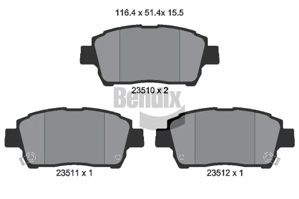 BENDIX Braking fékbetétkészlet, tárcsafék - BPD1423 - TothCarparts