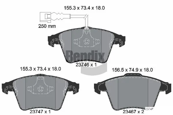 BENDIX Braking fékbetétkészlet, tárcsafék - BPD1433 - TothCarparts