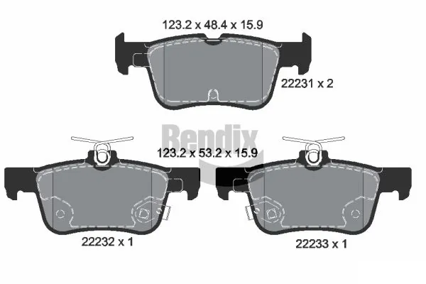 BENDIX Braking fékbetétkészlet, tárcsafék - BPD1438 - TothCarparts