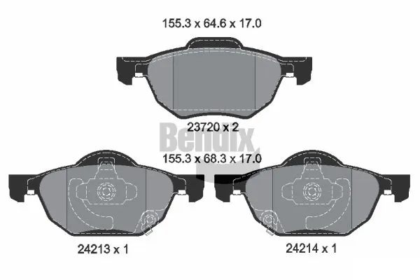 BENDIX Braking fékbetétkészlet, tárcsafék - BPD1449 - TothCarparts