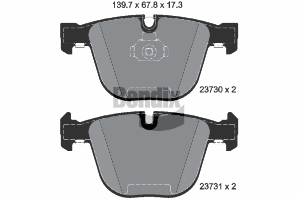 BENDIX Braking fékbetétkészlet, tárcsafék - BPD1469 - TothCarparts