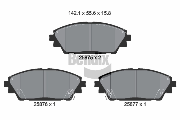BENDIX Braking fékbetétkészlet, tárcsafék - BPD1477 - TothCarparts