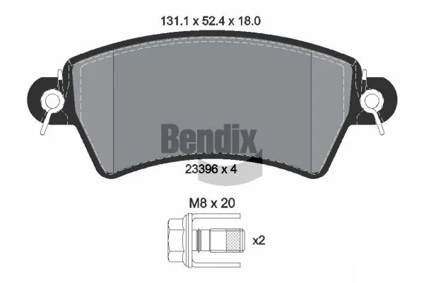 BENDIX Braking fékbetétkészlet, tárcsafék - BPD1515 - TothCarparts