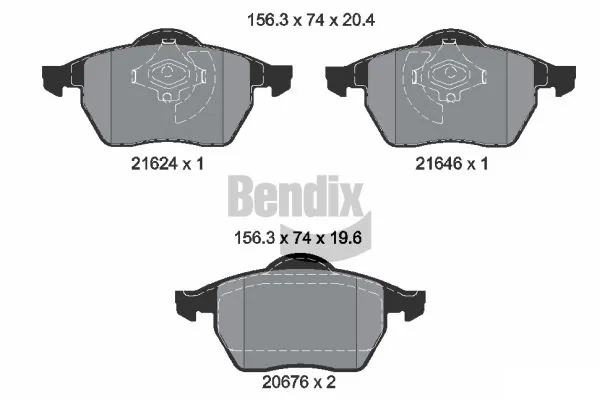 BENDIX Braking fékbetétkészlet, tárcsafék - BPD1527 - TothCarparts