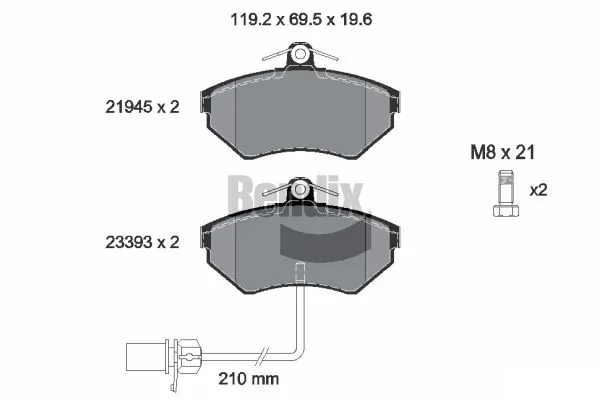 BENDIX Braking fékbetétkészlet, tárcsafék - BPD1529 - TothCarparts