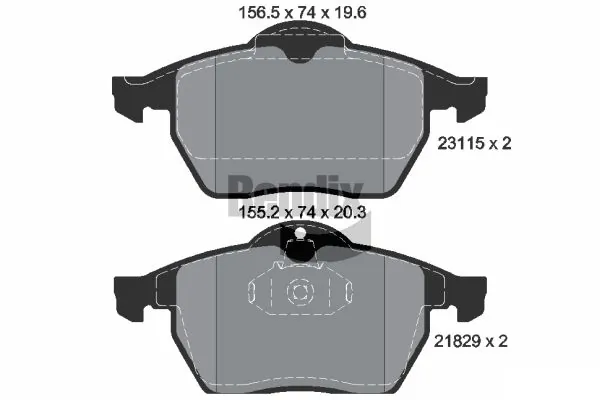 BENDIX Braking fékbetétkészlet, tárcsafék - BPD1543 - TothCarparts