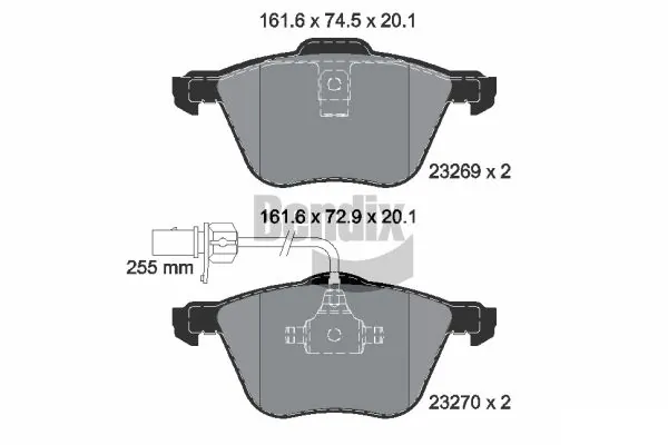 BENDIX Braking fékbetétkészlet, tárcsafék - BPD1569 - TothCarparts