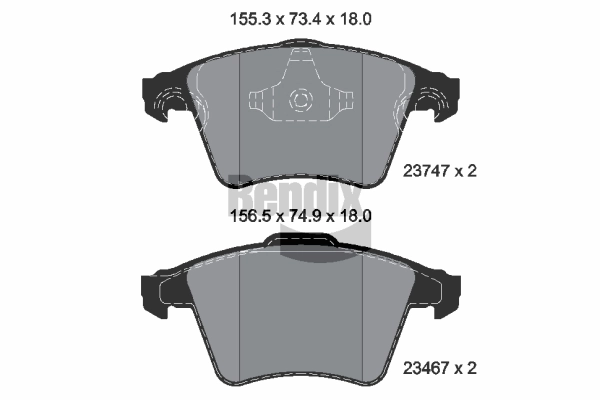 BENDIX Braking fékbetétkészlet, tárcsafék - BPD1604 - TothCarparts
