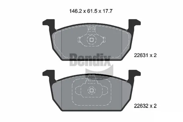 BENDIX Braking fékbetétkészlet, tárcsafék - BPD1607 - TothCarparts
