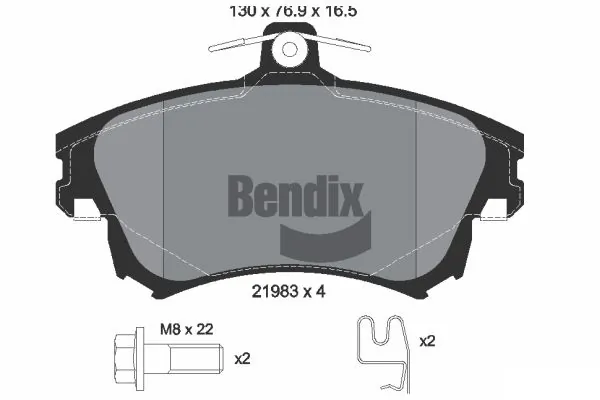 BENDIX Braking fékbetétkészlet, tárcsafék - BPD1619 - TothCarparts