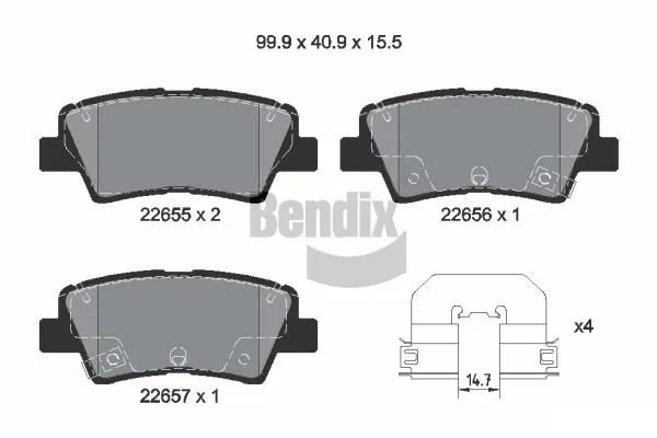 BENDIX Braking fékbetétkészlet, tárcsafék - BPD1635 - TothCarparts