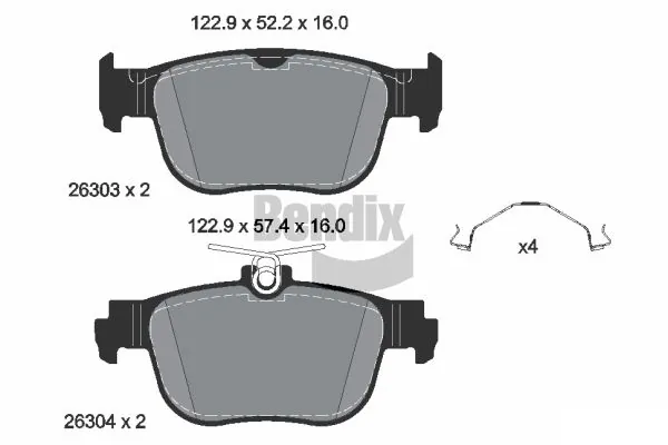 BENDIX Braking fékbetétkészlet, tárcsafék - BPD1652 - TothCarparts