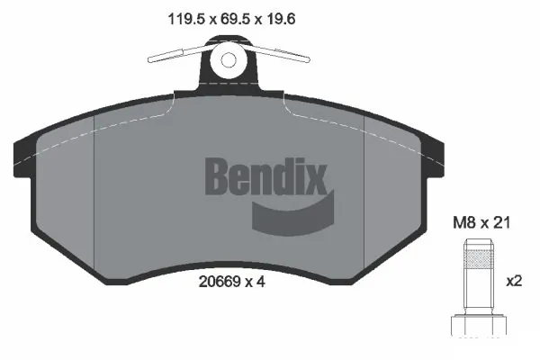 BENDIX Braking fékbetétkészlet, tárcsafék - BPD1718 - TothCarparts