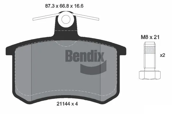 BENDIX Braking fékbetétkészlet, tárcsafék - BPD1753 - TothCarparts