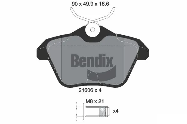 BENDIX Braking fékbetétkészlet, tárcsafék - BPD1817 - TothCarparts