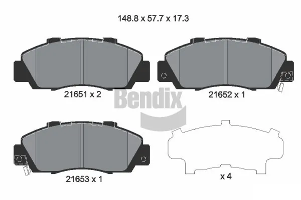 BENDIX Braking fékbetétkészlet, tárcsafék - BPD1825 - TothCarparts