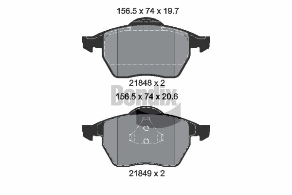BENDIX Braking fékbetétkészlet, tárcsafék - BPD1853 - TothCarparts