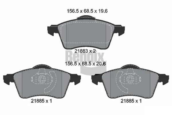 BENDIX Braking fékbetétkészlet, tárcsafék - BPD1858 - TothCarparts