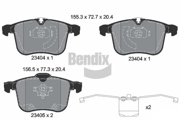 BENDIX Braking fékbetétkészlet, tárcsafék - BPD1969 - TothCarparts