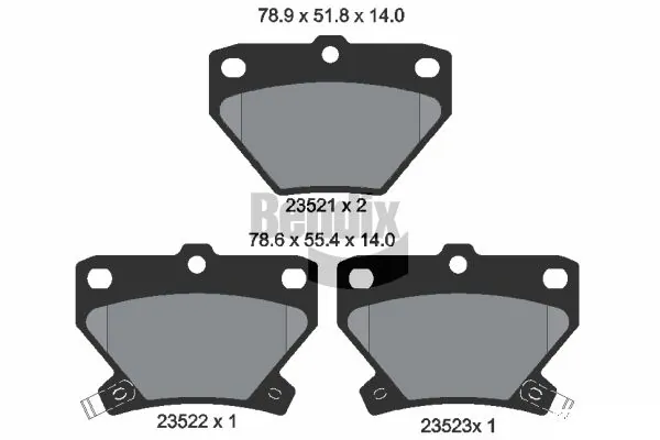 BENDIX Braking fékbetétkészlet, tárcsafék - BPD2001 - TothCarparts