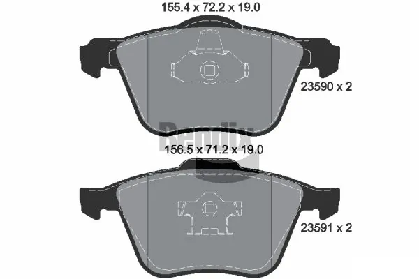 BENDIX Braking fékbetétkészlet, tárcsafék - BPD2015 - TothCarparts