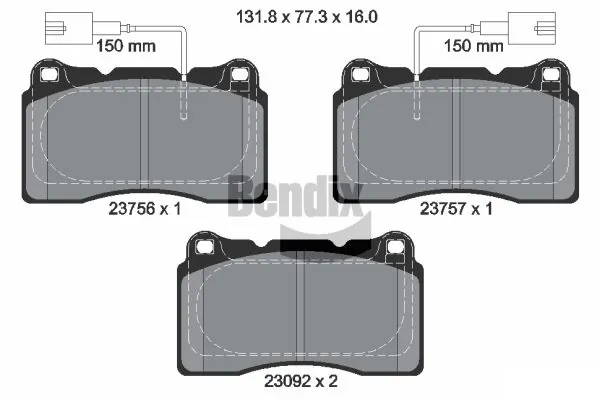 BENDIX Braking fékbetétkészlet, tárcsafék - BPD2036 - TothCarparts