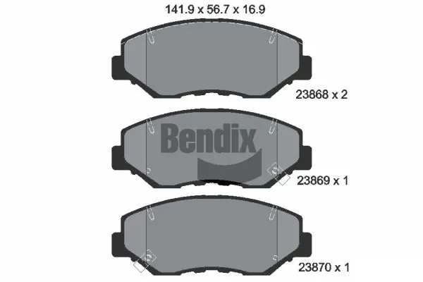 BENDIX Braking fékbetétkészlet, tárcsafék - BPD2058 - TothCarparts
