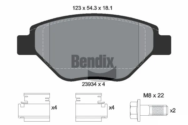 BENDIX Braking fékbetétkészlet, tárcsafék - BPD2065 - TothCarparts