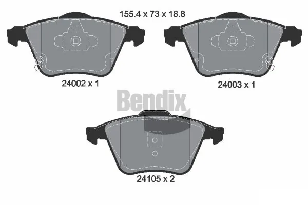 BENDIX Braking fékbetétkészlet, tárcsafék - BPD2075 - TothCarparts