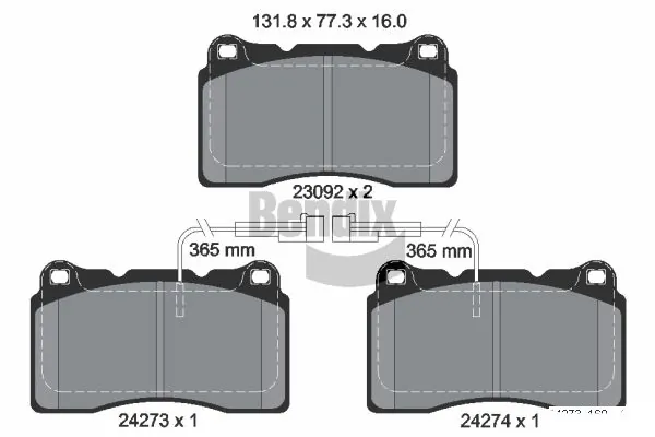 BENDIX Braking fékbetétkészlet, tárcsafék - BPD2118 - TothCarparts