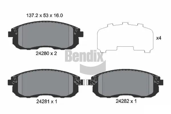 BENDIX Braking fékbetétkészlet, tárcsafék - BPD2120 - TothCarparts