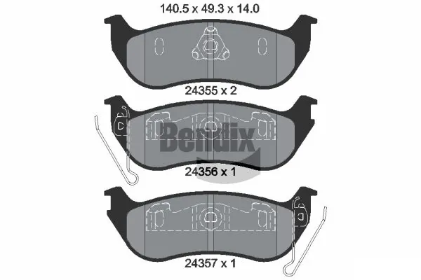 BENDIX Braking fékbetétkészlet, tárcsafék - BPD2138 - TothCarparts
