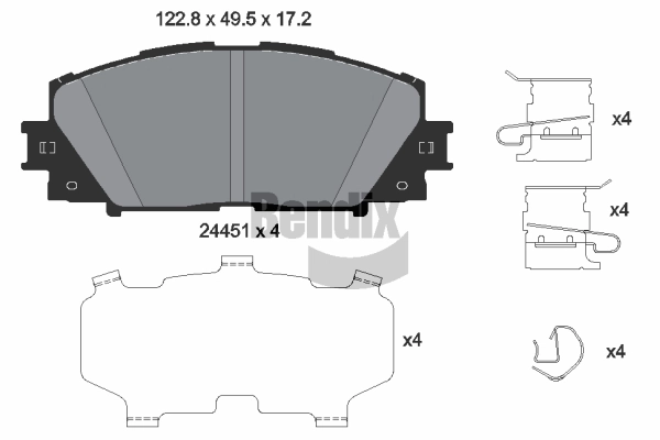 BENDIX Braking fékbetétkészlet, tárcsafék - BPD2151 - TothCarparts