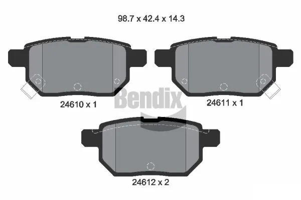 BENDIX Braking fékbetétkészlet, tárcsafék - BPD2179 - TothCarparts