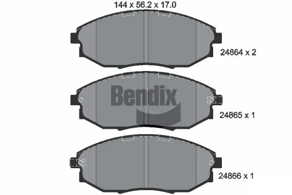 BENDIX Braking fékbetétkészlet, tárcsafék - BPD2202 - TothCarparts