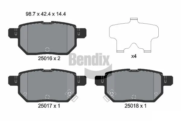 BENDIX Braking fékbetétkészlet, tárcsafék - BPD2217 - TothCarparts