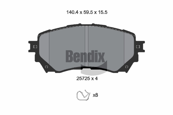 BENDIX Braking fékbetétkészlet, tárcsafék - BPD2263 - TothCarparts